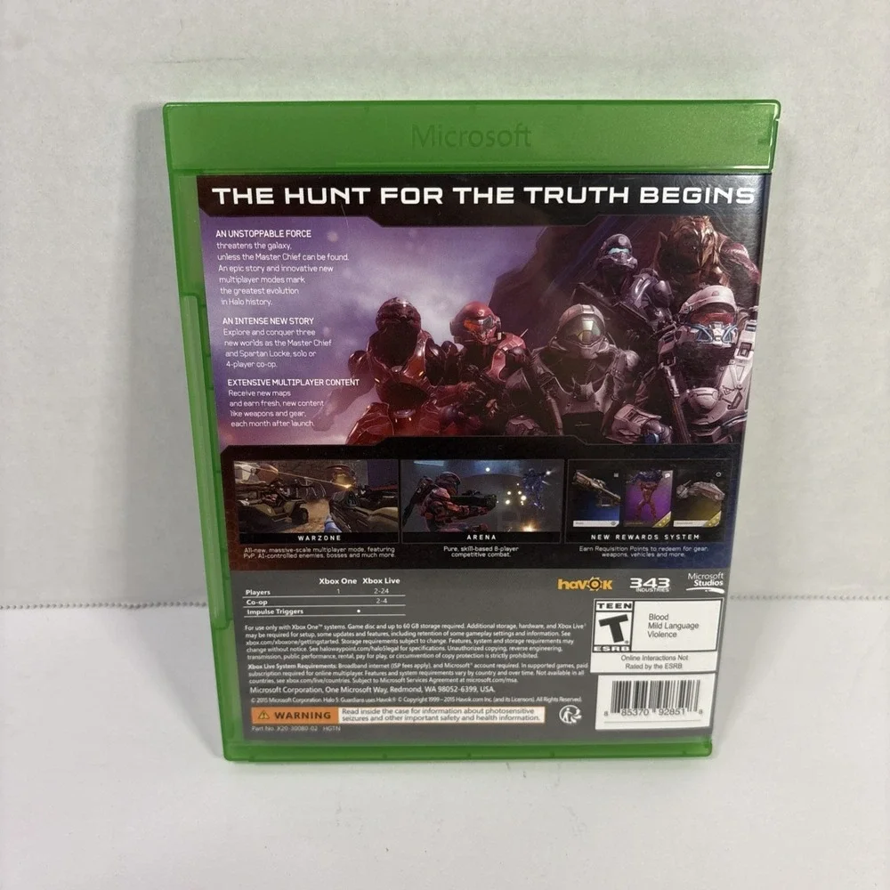 Halo 5 Guardians Xbox One Microsoft 343 Industries First Person Shooter Game